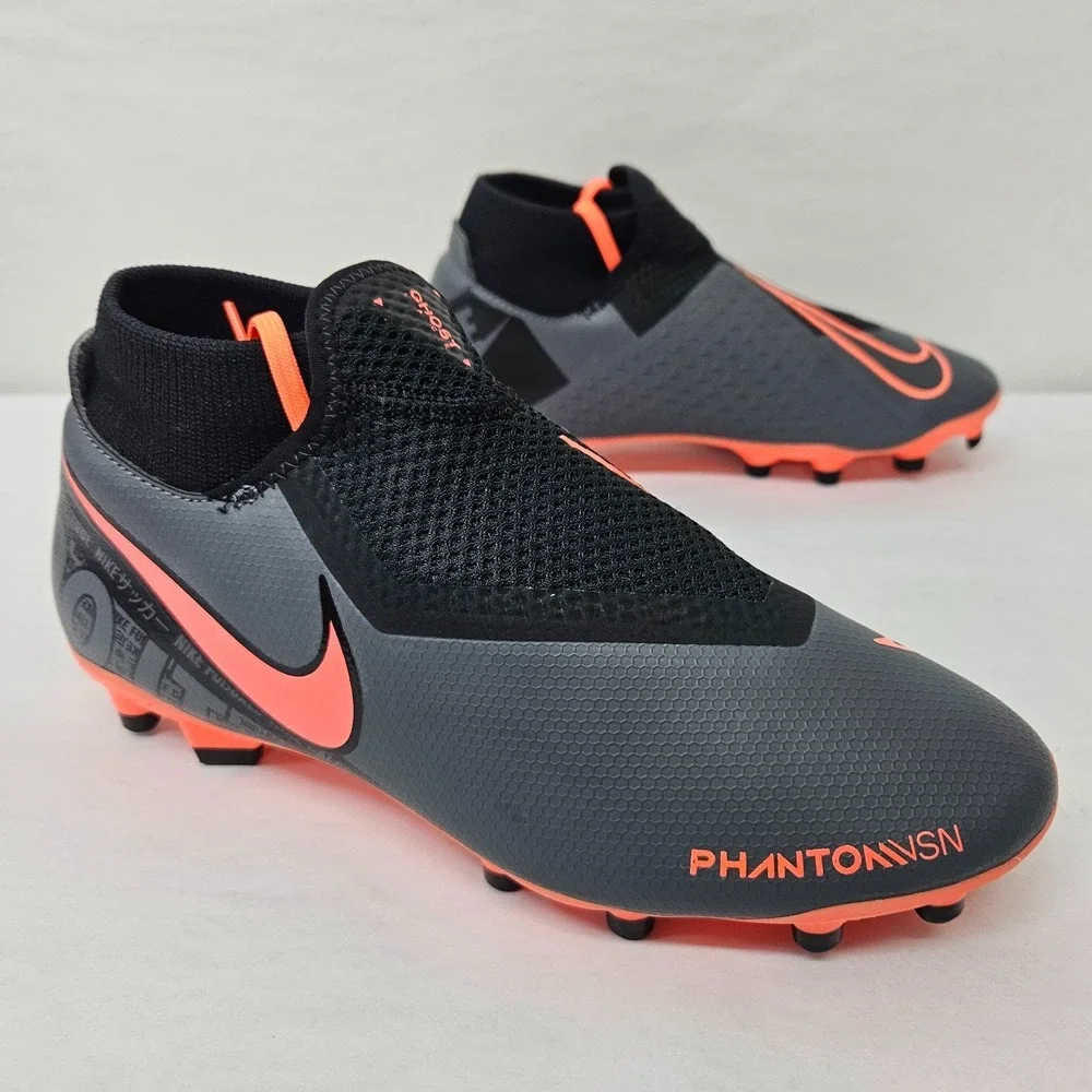 Nike Phantom VSN Academy DF FG MG Soccer Cleat AO3258-080‎ Grey Women's Size 6.5
